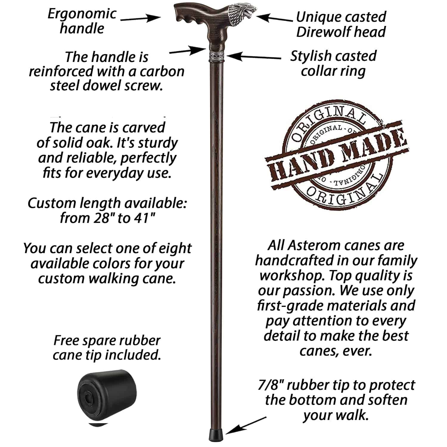 Direwolf - Cool Cane, Unusual Walking Stick