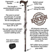 Hand-Painted Rattlesnake Cane - Custom Length and Color