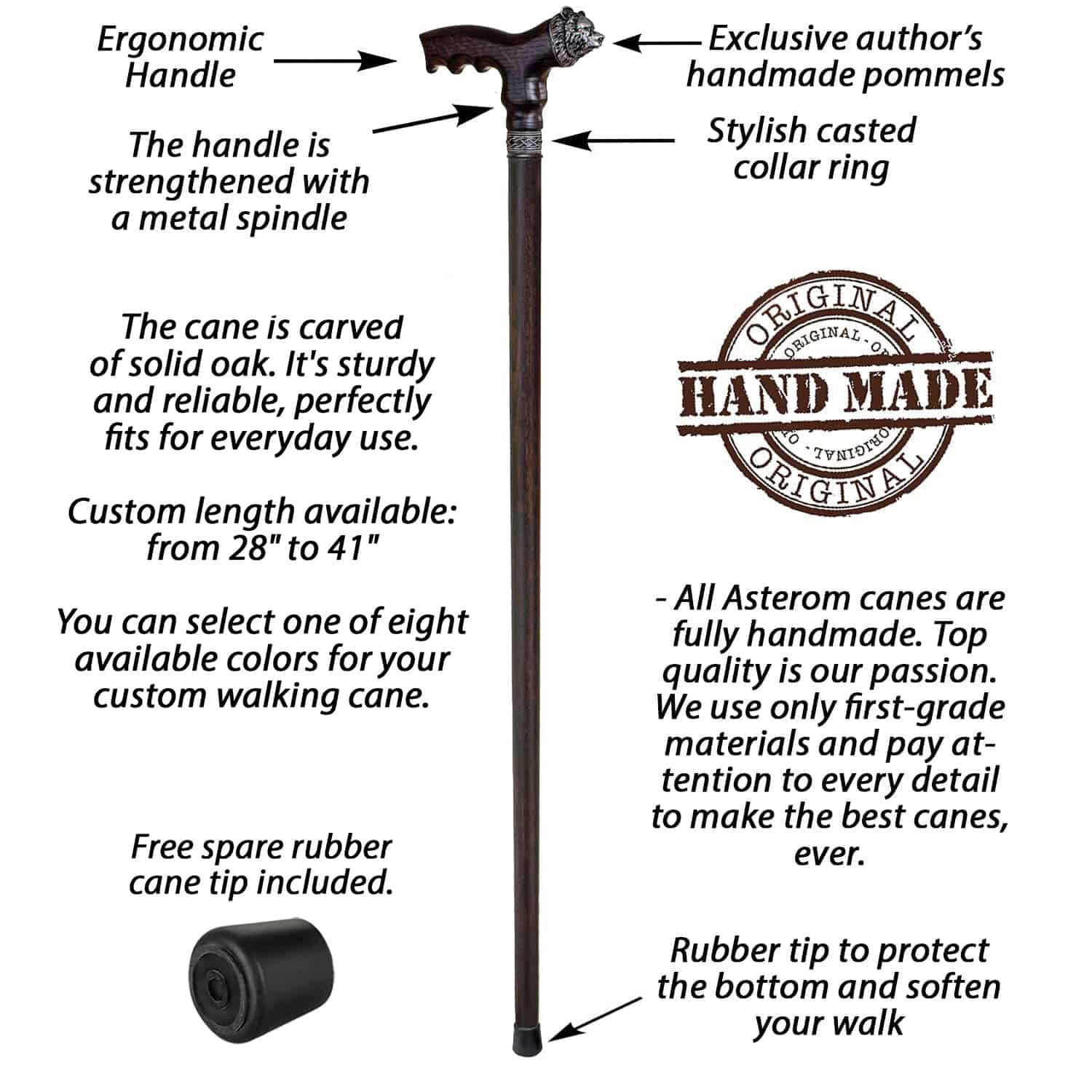 Bear Cane - Custom Length and Color