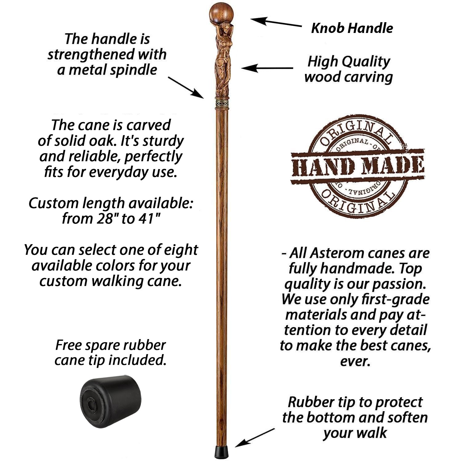 Goddess Cane - Custom Length and Color