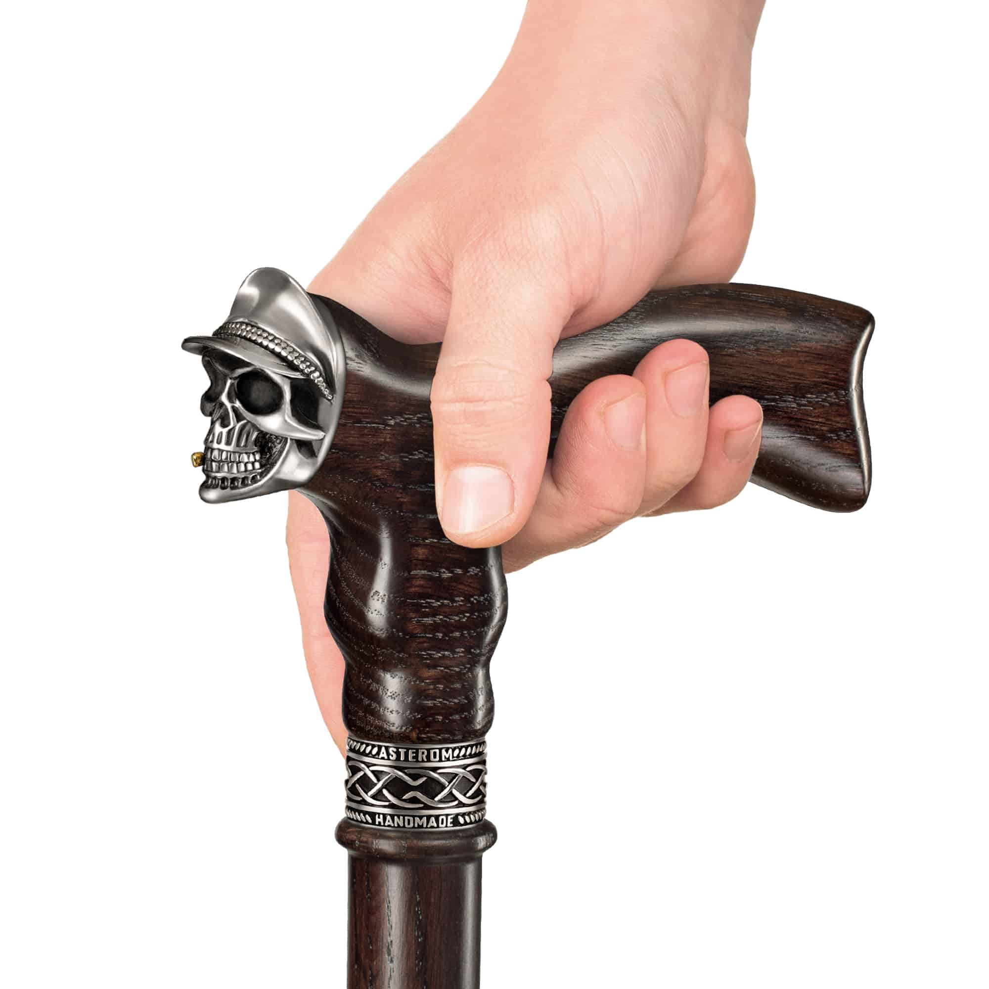 Custom Soldier Skull Cane - Cool Wood Walking Cane