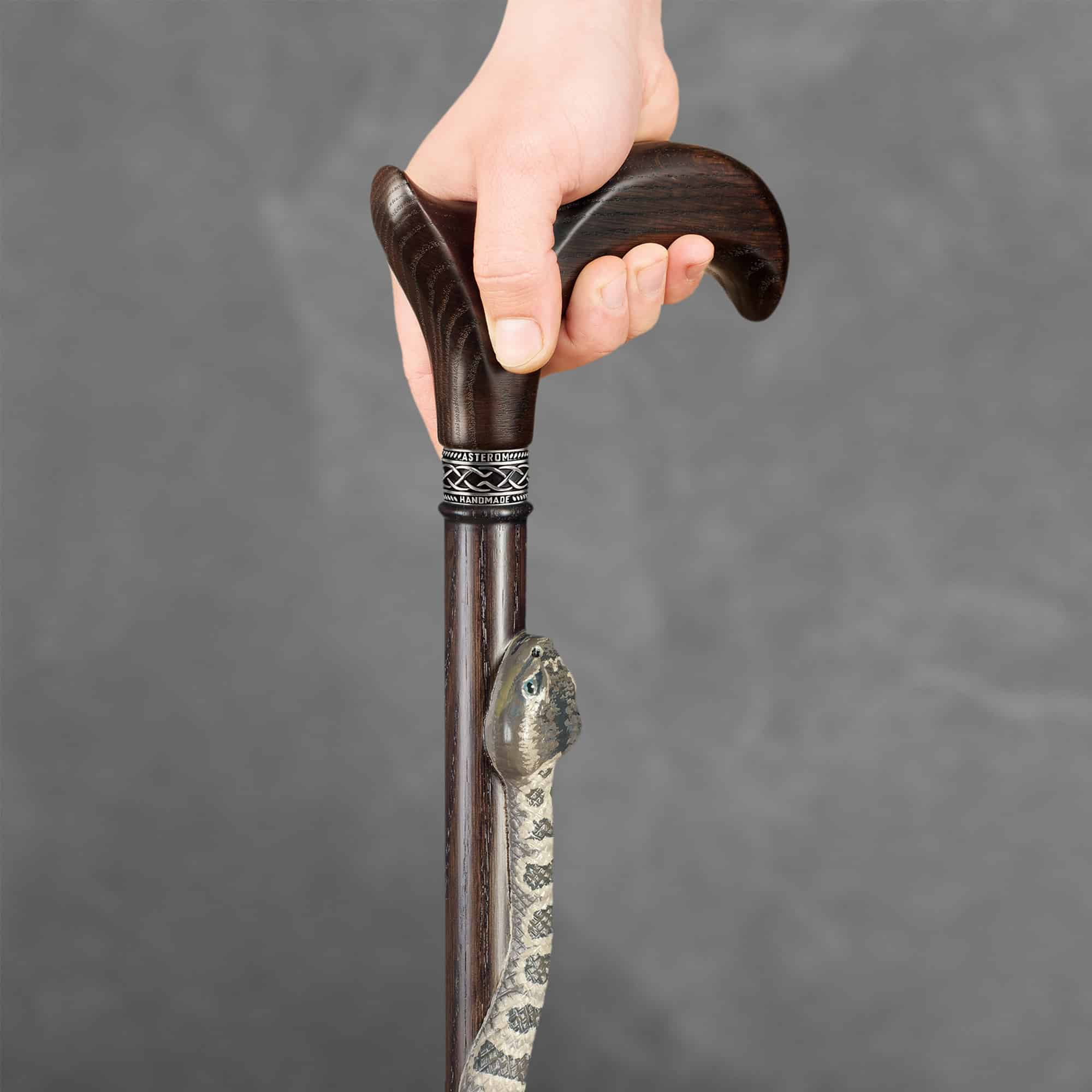 Hand-Painted Rattlesnake Cane - Custom Length and Color