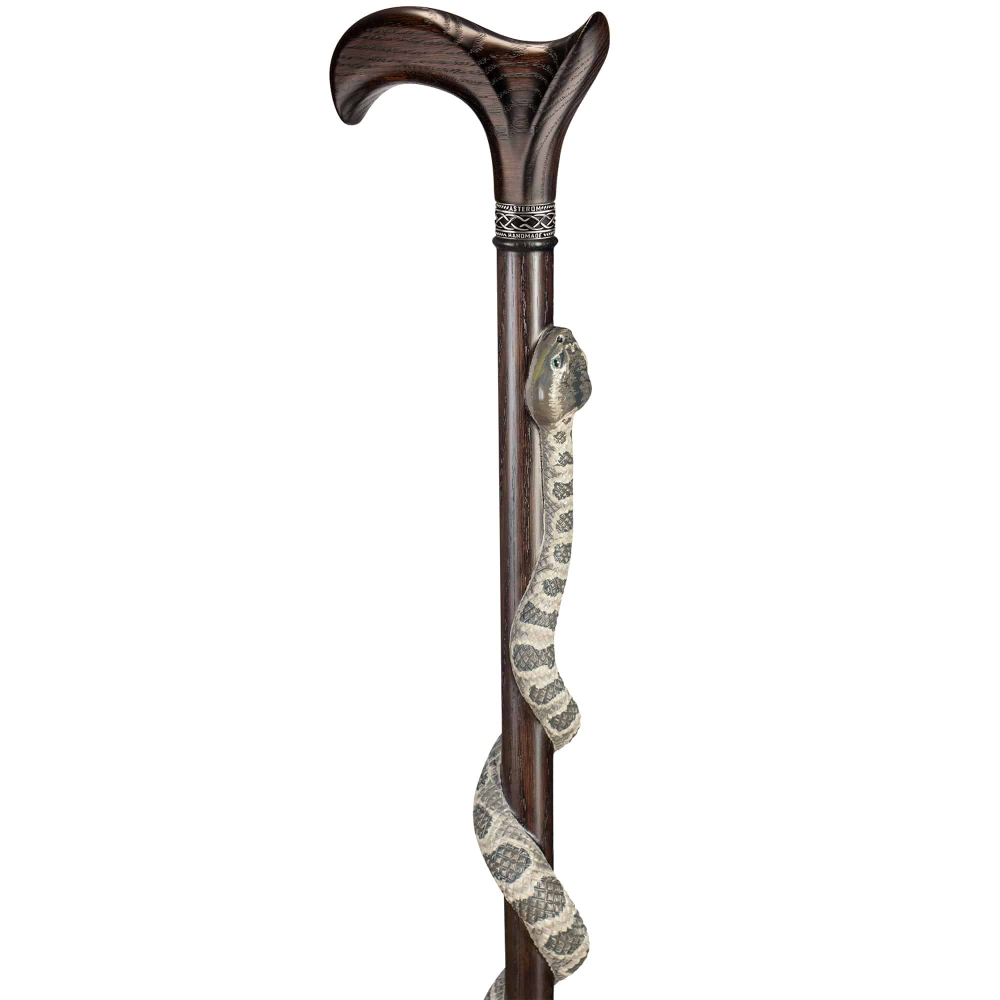 Hand-Painted Rattlesnake Cane - Custom Length and Color