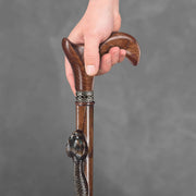 Snake Cane - Black Mamba Design - Custom Length and Color