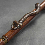 Snake Cane - Black Mamba Design - Custom Length and Color