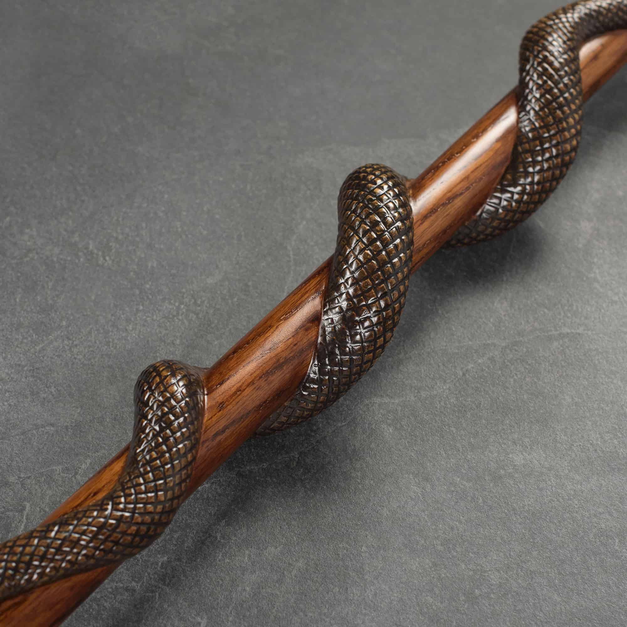 Snake Cane - Black Mamba Design - Custom Length and Color