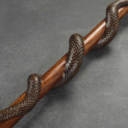 Snake Cane - Black Mamba Design - Custom Length and Color