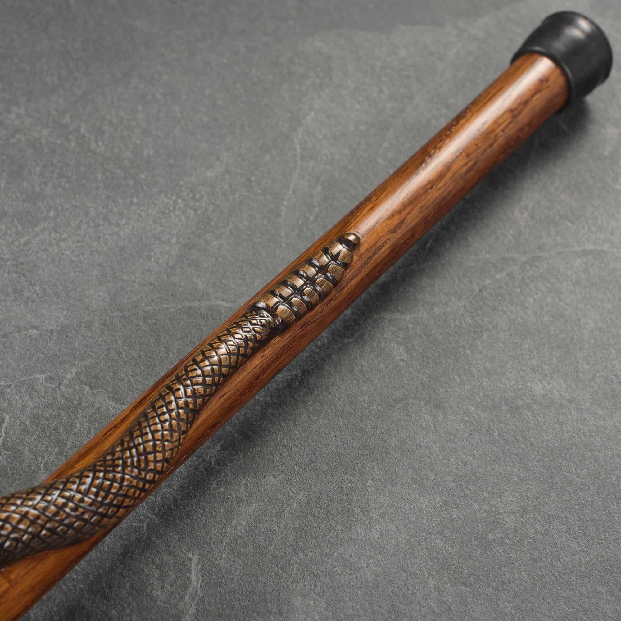 Snake Cane - Black Mamba Design - Custom Length and Color