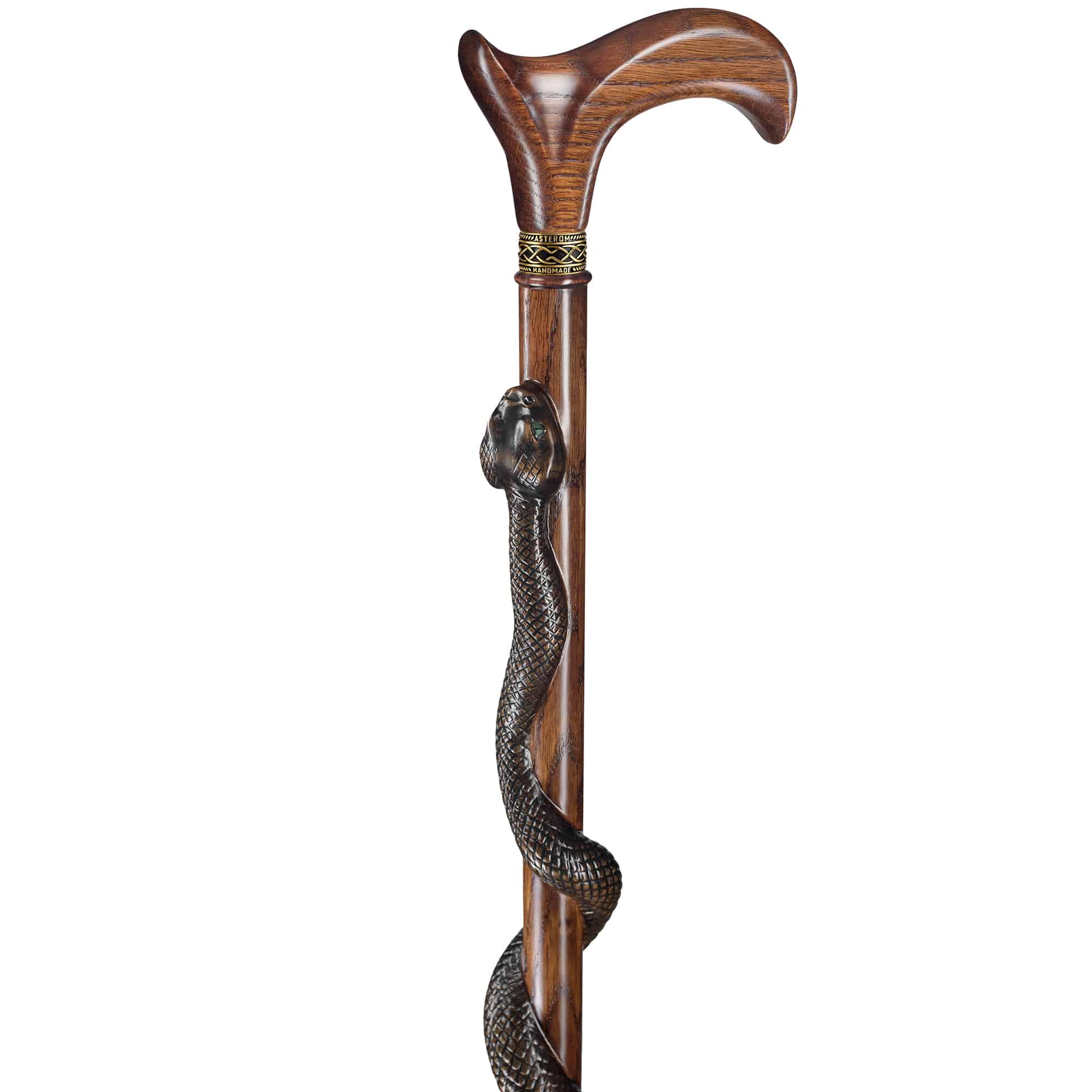 Snake Cane - Black Mamba Design - Custom Length and Color