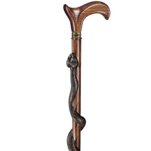 Snake Cane - Black Mamba Design - Custom Length and Color