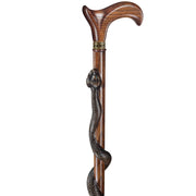 Snake Cane - Black Mamba Design - Custom Length and Color