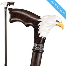 Hand-Painted Bald Eagle Cane- Custom Length