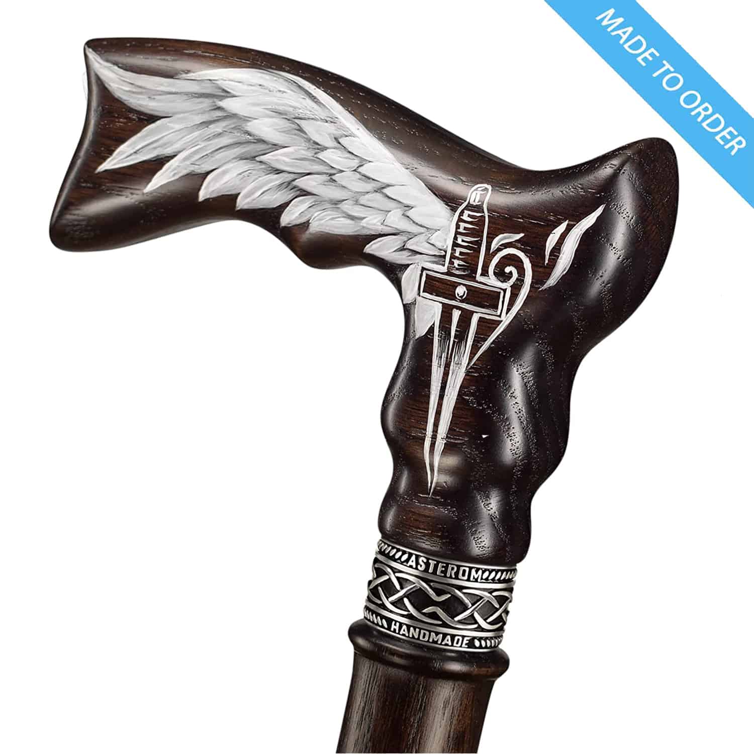Hand-Painted Walking Cane for Men and Women - Custom Length & Color